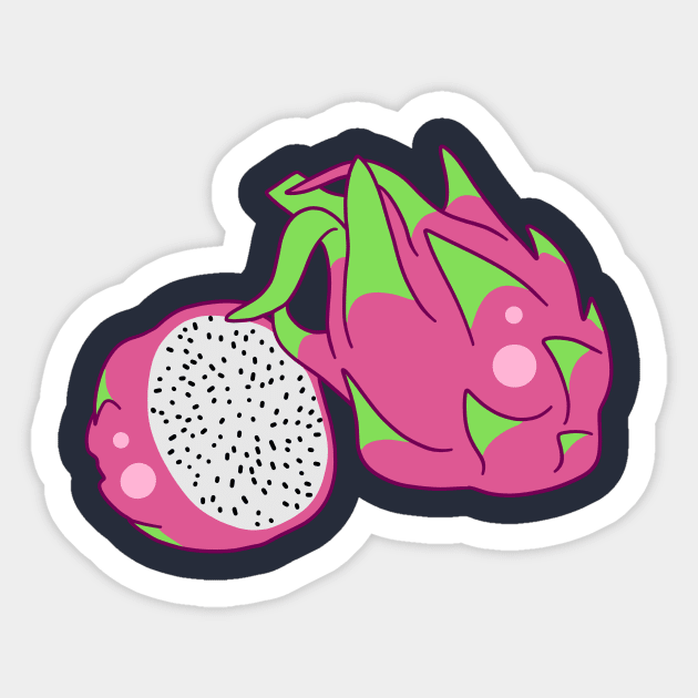 Dragon Fruit Sticker by saradaboru